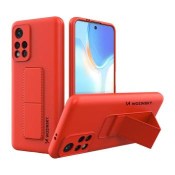 Wozinsky kitámasztható tok Rugalmas szilikon állvány tok Xiaomi Redmi 10 piros kép