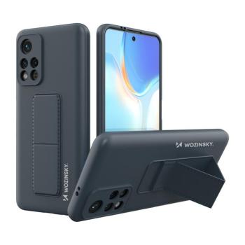 Wozinsky kitámasztható tok Rugalmas szilikon állványtok Xiaomi Poco M4 Pro 5G tengerészkék tengerészkék kép