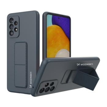 Wozinsky kitámasztható tok Rugalmas szilikon tok állvánnyal Samsung Galaxy A73 Kék kék kép