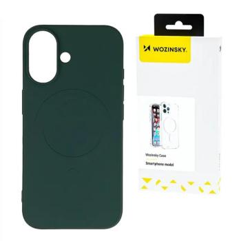 Wozinsky Liquid Silicone MagSafe-kompatibilis tok Samsung Galaxy S24 FE - zöld kép