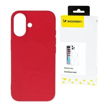 Wozinsky Liquid Silicone MagSafe-kompatibilis tok Samsung Galaxy S25 Plus - piros kép