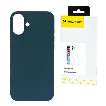 Wozinsky Liquid Silicone MagSafe-kompatibilis tok Samsung Galaxy S25 Plus - sötétkék kép