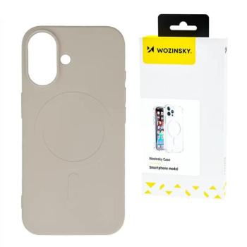 Wozinsky Liquid Silicone MagSafe-kompatibilis tok Samsung Galaxy S25 Ultra - bézs kép