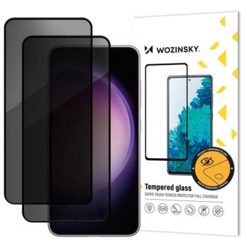 Wozinsky Privacy Glass betekintésvédett edzett üveg fekete szegéllyel Xiaomi Redmi 14C 5G - 2 db kép