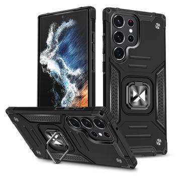 Wozinsky Ring Armor Samsung Galaxy S23 Ultra Armor tok mágneses tartó gyűrű fekete kép