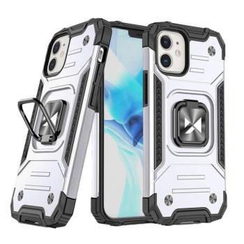 Wozinsky Ring Armor tok iPhone 14 Armor tok mágneses tartó gyűrű ezüst kép