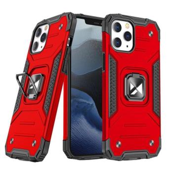 Wozinsky Ring Armor tok iPhone 14 Pro Armor tok mágneses tartó gyűrű piros kép