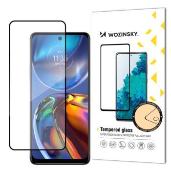Wozinsky Super Durable Full Glue edzett üveg teljes képernyő keretben tokbarát Motorola Moto E32 Fekete kép