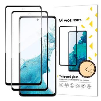 Wozinsky Super Tough Full Glue Edzett üveg Samsung Galaxy A53 5G fekete kerettel - 2 db kép