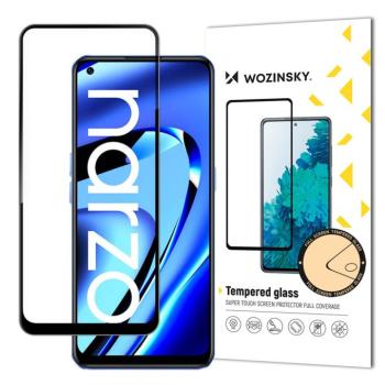Wozinsky Super Tough Full Glue edzett üveg teljes képernyő keret Case Friendly Realme Narzo 50A Fekete kép