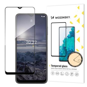 Wozinsky szuper kemény Full Glue edzett üveg teljes képernyő keret tokében barátságos nokia g21 / g11 fekete kép