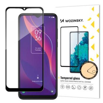 Wozinsky szuper kemény Full Glue edzett üveg teljes képernyő keretben Case Friendly TCL 306 fekete kép