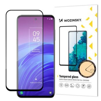 Wozinsky szuper kemény Full Glue Full Glue teljes képernyő edzett üveg tokbarát TCL 20L fekete keretben kép