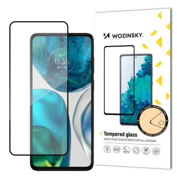Wozinsky szuper tartós Full Glue edzett üveg teljes képernyő keretben tokbarát Motorola Moto G52 Fekete kép