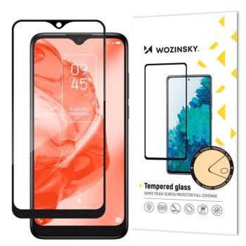 Wozinsky szuper tartós Full Glue edzett üveg teljes képernyő tokbarát TCL 205 fekete kerettel kép