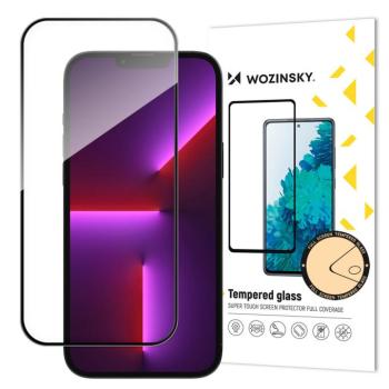 Wozinsky szuper tartós Full Glue edzett üvegből készült teljes képernyő keret Case Friendly iPhone 14 Pro Max Fekete kép