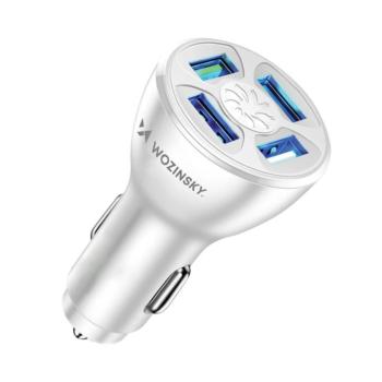 Wozinsky WCCAW autós töltő 4xUSB-A csatlakozóval 50W fehér kép