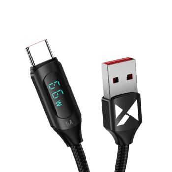 Wozinsky WUACC1 USB A - USB C kábel kijelző 66W 6A 1m - Fekete kép