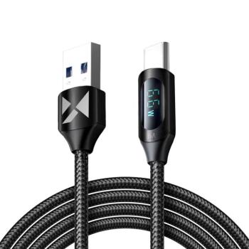 Wozinsky WUACC2 USB A - USB C kábel kijelző 66W 6A 2m - Fekete kép