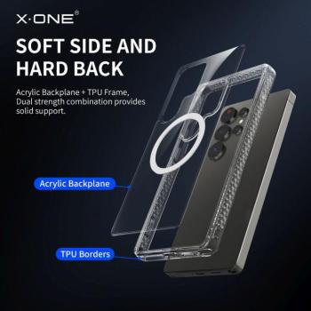 X-One Dropguard Magnetic Case Pro MagSafe-kompatibilis tok Samsung Galaxy S25 - átlátszó kép