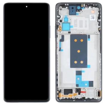 Xiaomi 11T Pro kompatibilis LCD modul kerettel, OEM jellegű, szürke, Grade S+ kép