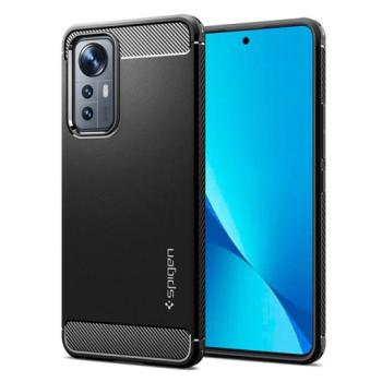 Xiaomi 12 Lite ütésálló hátlap - Spigen Rugged Armor - fekete kép