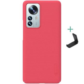Xiaomi 12 Pro / 12 Pro (Dimensity) / 12S Pro, Műanyag hátlap védőtok, stand, Nillkin Super Frosted, piros kép