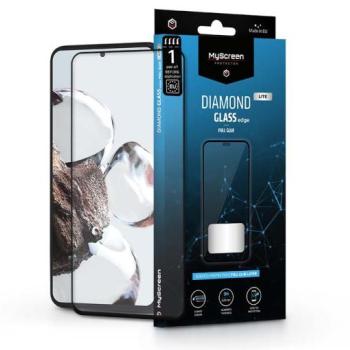 Xiaomi 12T/12T Pro edzett üveg képernyővédő fólia - MyScreen Protector Diamond Glass Lite Edge2.5D Full Glue - fekete kép
