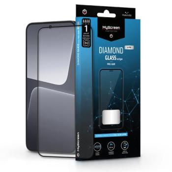 Xiaomi 13 edzett üveg képernyővédő fólia - MyScreen Protector Diamond Glass LiteEdge2.5D Full Glue - fekete kép
