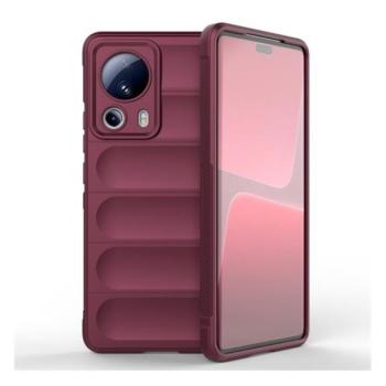 Xiaomi 13 Lite / Civi 2, Szilikon tok, közepesen ütésálló, 3D minta, bordó kép