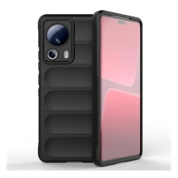 Xiaomi 13 Lite / Civi 2, Szilikon tok, közepesen ütésálló, 3D minta, fekete kép