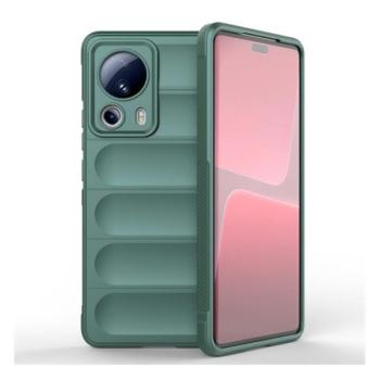 Xiaomi 13 Lite / Civi 2, Szilikon tok, közepesen ütésálló, 3D minta, sötétzöld kép