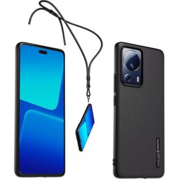 Xiaomi 13 Lite gyári műanyag hátlap tok karpánttal, fekete kép