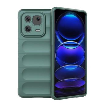 Xiaomi 13 Pro, Szilikon tok, közepesen ütésálló, 3D minta, sötétzöld kép