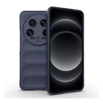 Xiaomi 14 Ultra, Szilikon tok, közepesen ütésálló, 3D minta, sötétkék kép