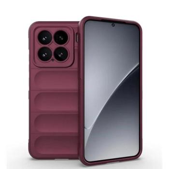 Xiaomi 15, Szilikon tok, közepesen ütésálló, 3D minta, bordó kép