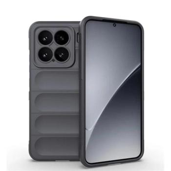Xiaomi 15, Szilikon tok, közepesen ütésálló, 3D minta, sötétszürke kép