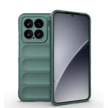 Xiaomi 15, Szilikon tok, közepesen ütésálló, 3D minta, sötétzöld kép
