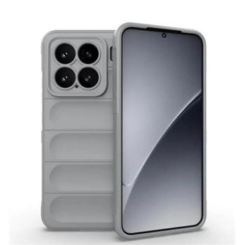 Xiaomi 15, Szilikon tok, közepesen ütésálló, 3D minta, világosszürke kép