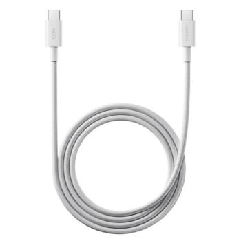 XIAOMI adatkábel (Type-C - Type-C, 6A, gyorstöltő, 100cm, cipőfűző) FEHÉR kép