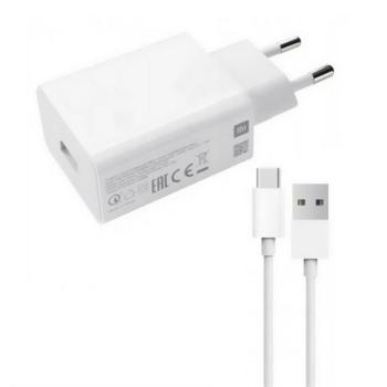 XIAOMI hálózati töltő USB aljzat (15W + Type-C kábel) FEHÉR kép