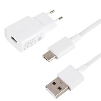 XIAOMI hálózati töltő USB aljzat (5V / 2000mA, gyorstöltés támogatás + microUSB kábel) FEHÉR Evolveo Strongphone Q5, Blackberry DTEK50 , Vodafone Smart turbo 7 (VFD500), HTC Desire 825, HTC kép