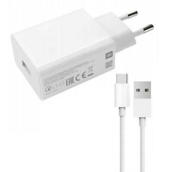 XIAOMI hálózati töltő USB aljzat (5V / 3000mA, 18W, gyorstöltés támogatás + Type-C kábel) FEHÉR Asus Zenfone 3 5.5 (ZE552KL), Honor 8, Sony Xperia X Compact (F5321), Sony Xperia XZ (F8331), kép