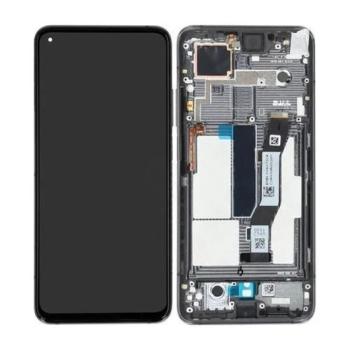 Xiaomi Mi 10T 5G/10T Pro 5G kompatibilis LCD modul kerettel, OEM jellegű, ezüst, Grade S+ kép