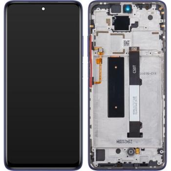 Xiaomi Mi 10T Lite 5G kompatibilis LCD modul kerettel, OEM jellegű, kék kép