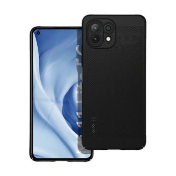 Xiaomi Mi 11 Lite / 11 Lite 5G / 11 Lite 5G NE, Műanyag hátlap védőtok, légáteresztő, lyukacsos minta, Breezy, fekete kép