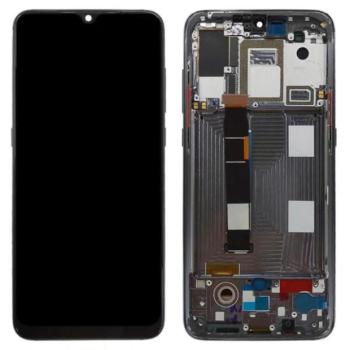 Xiaomi Mi 9 kompatibilis LCD modul kerettel, OEM jellegű, kék, Grade R kép