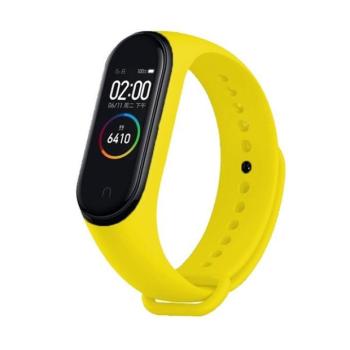 Xiaomi Mi Band 3 / Mi Band 4, szilikon pótszíj, állítható, Devia Delux Sport, sárga kép