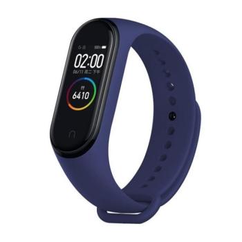 Xiaomi Mi Band 3 / Mi Band 4, szilikon pótszíj, állítható, Devia Delux Sport, sötétkék kép
