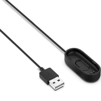 Xiaomi Mi Band 4, töltő + kábel, USB, mágneses, 100 cm, fekete kép